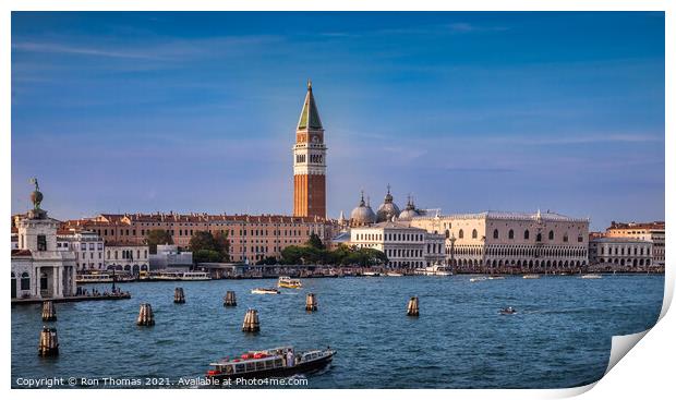 Venetian Waterfront Print by Ron Thomas