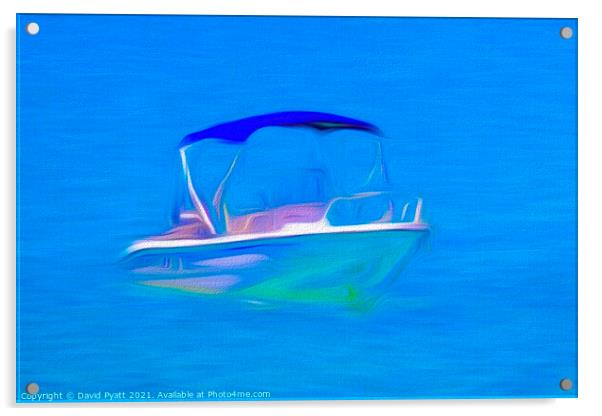 Barbados Boat Art Acrylic by David Pyatt