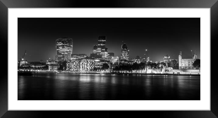 london at night Framed Mounted Print by chris smith