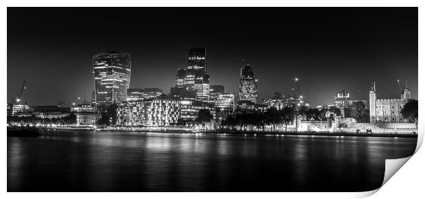 london at night Print by chris smith