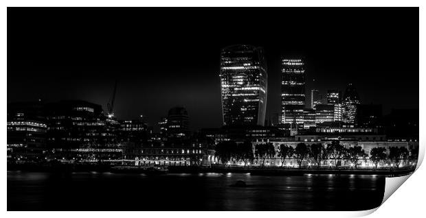 London at night Print by chris smith