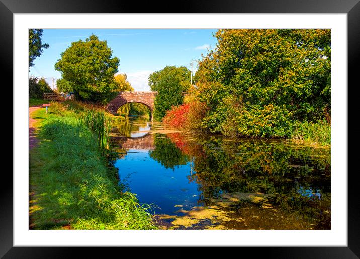 The Grand Western Canal in Autumn Framed Mounted Print by Paul F Prestidge