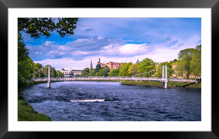 River Ness and Inverness Castle Framed Mounted Print by John Frid