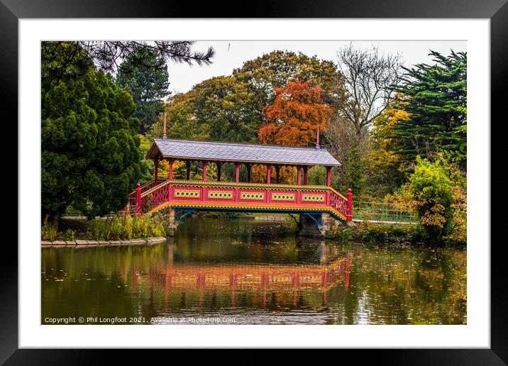 Swiss Bridge reflections  Framed Mounted Print by Phil Longfoot