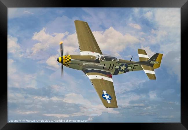 The American Spitfire P51 Mustang Framed Print by Martyn Arnold