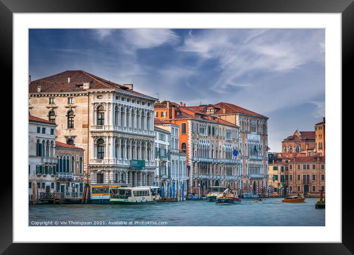 Historic Venice Framed Mounted Print by Viv Thompson