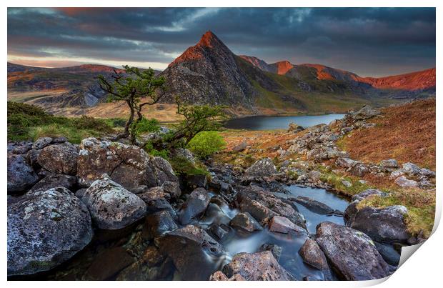 Tryfan mountain with the first light. Print by J.Tom L.Photography