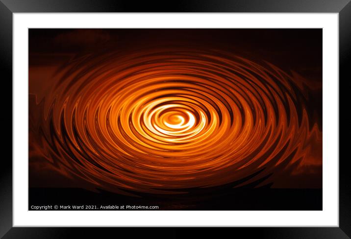 Zigzag Sunset Framed Mounted Print by Mark Ward