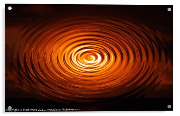 Zigzag Sunset Acrylic by Mark Ward