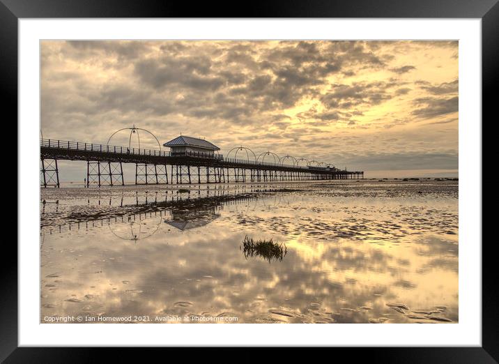 Southport's Historic Grade II Listed Pier Framed Mounted Print by Ian Homewood