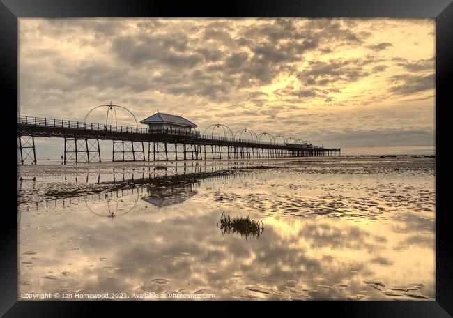 Southport's Historic Grade II Listed Pier Framed Print by Ian Homewood