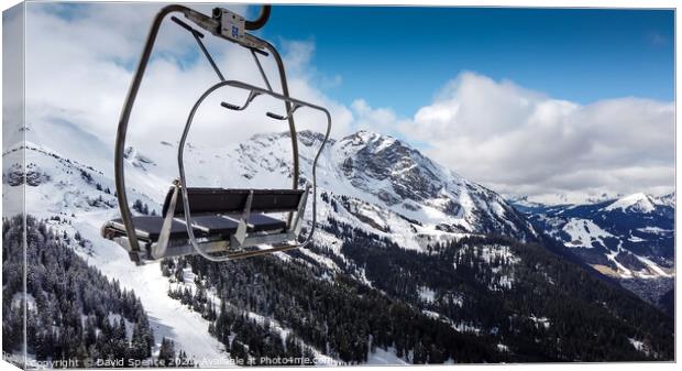 Mountain Chair-lift Days  Canvas Print by David Spence