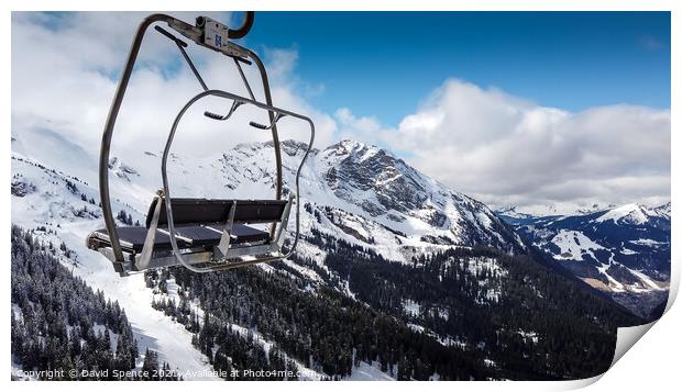 Mountain Chair-lift Days  Print by David Spence