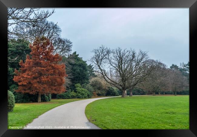 Autumnal scene in a Liverpool Park Framed Print by Phil Longfoot