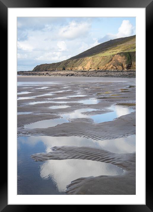 Low Tide at Saunton Sands Framed Mounted Print by Tony Twyman