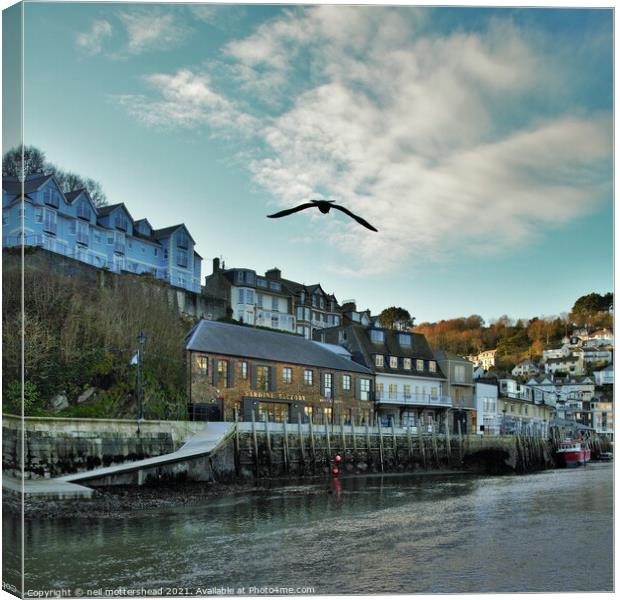 The Sardine Factory, West Looe, Cornwall. Canvas Print by Neil Mottershead