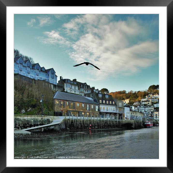 The Sardine Factory, West Looe, Cornwall. Framed Mounted Print by Neil Mottershead