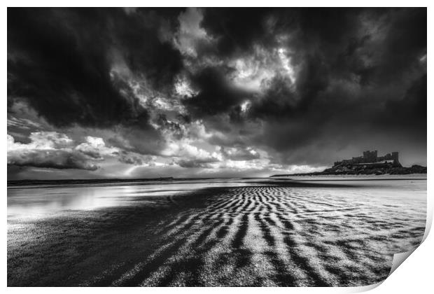 Bamburgh Winter Mood Print by John Finney