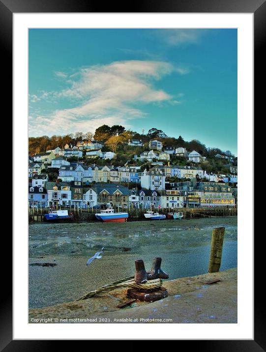 Low Tide At Looe, Cornwall. Framed Mounted Print by Neil Mottershead