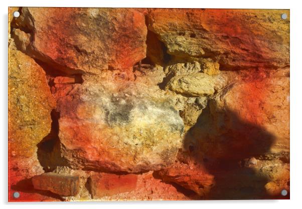 Study of stone textures on a Roman wall Acrylic by Jose Manuel Espigares Garc