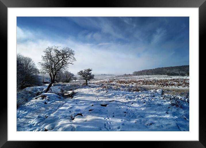 Lawrence Field in Winter Framed Mounted Print by Darren Galpin