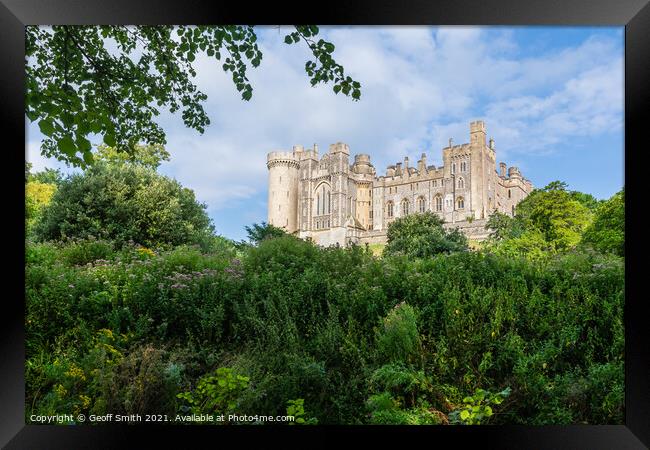 Arundel Castle on a Hill Framed Print by Geoff Smith