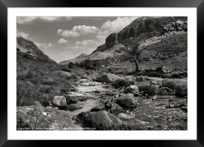 Capel Curig, Snowdonia Framed Mounted Print by Simon Marlow