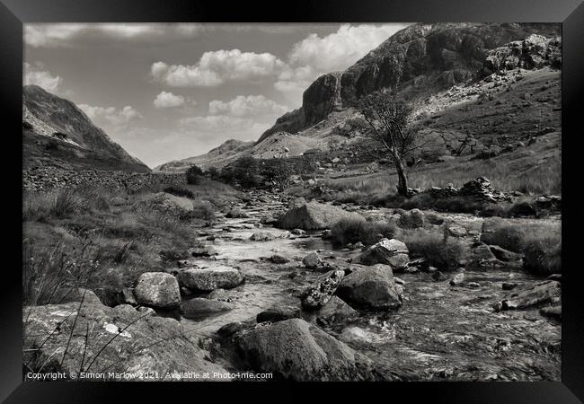 Capel Curig, Snowdonia Framed Print by Simon Marlow