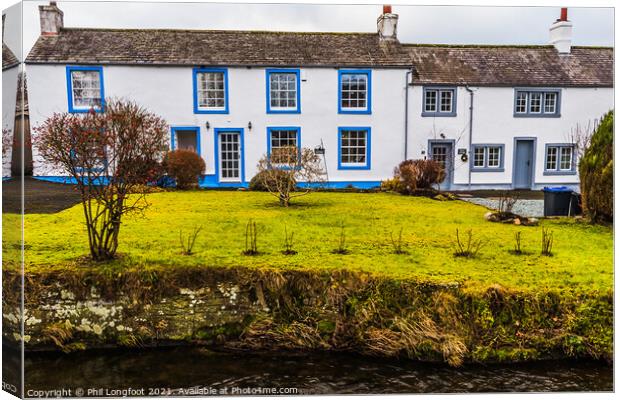 Lovely cottages in Calbeck Cumbria Canvas Print by Phil Longfoot