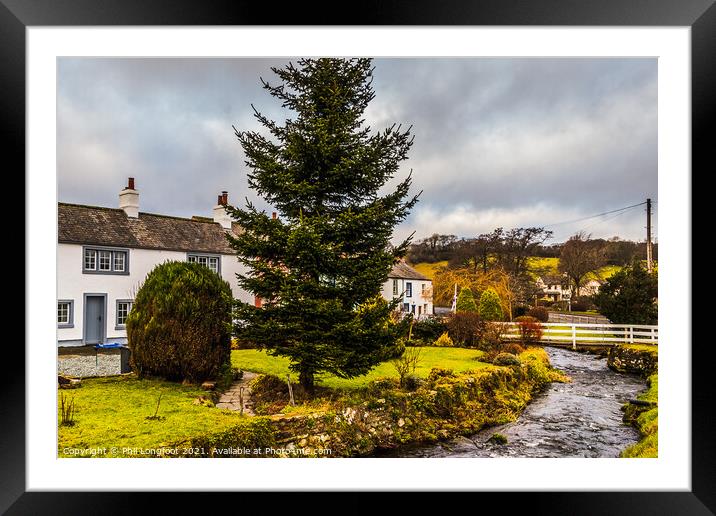 River through Calbeck Village Cumbria  Framed Mounted Print by Phil Longfoot