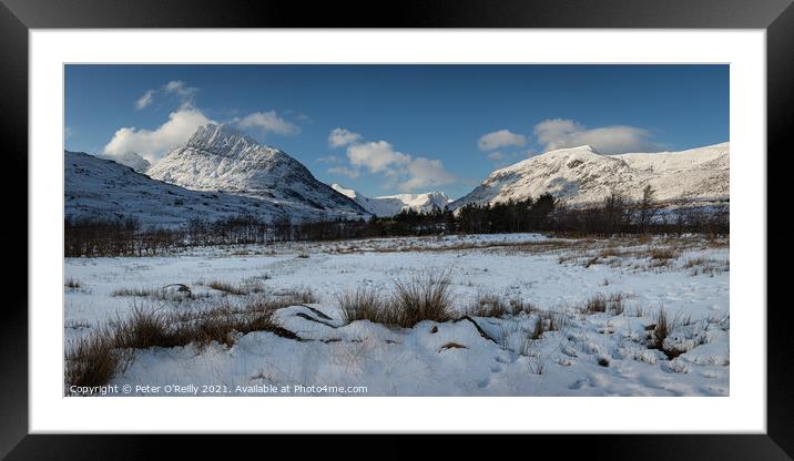 Ogwen Valley in Winter Framed Mounted Print by Peter O'Reilly