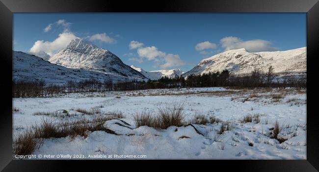 Ogwen Valley in Winter Framed Print by Peter O'Reilly