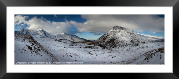 Pen-Yr-Ole-Wen and Nant Ffrancon Pass Framed Mounted Print by Peter O'Reilly