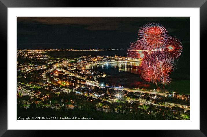 Cardwell Bay Fireworks Framed Mounted Print by GBR Photos