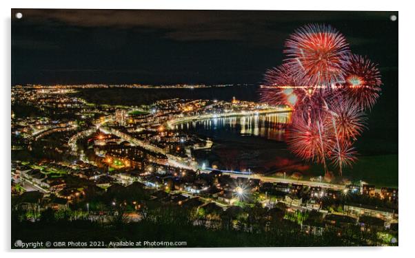 Cardwell Bay Fireworks Acrylic by GBR Photos