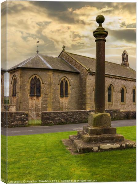 Austwick Church and Monument Canvas Print by Heather Sheldrick