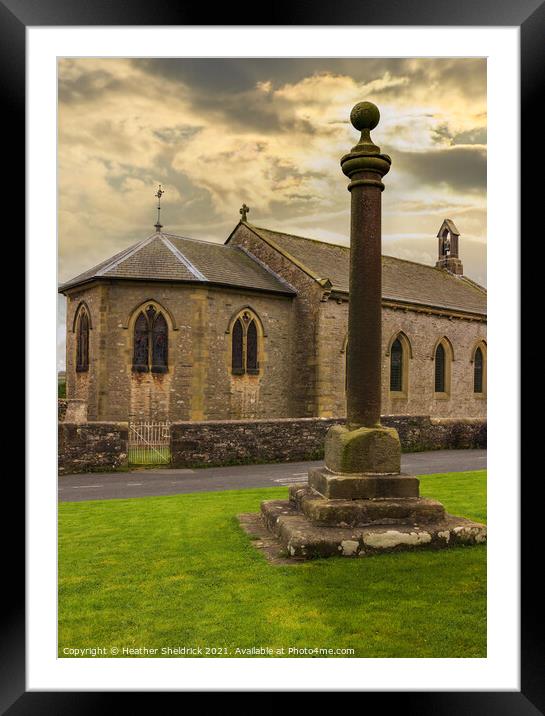 Austwick Church and Monument Framed Mounted Print by Heather Sheldrick
