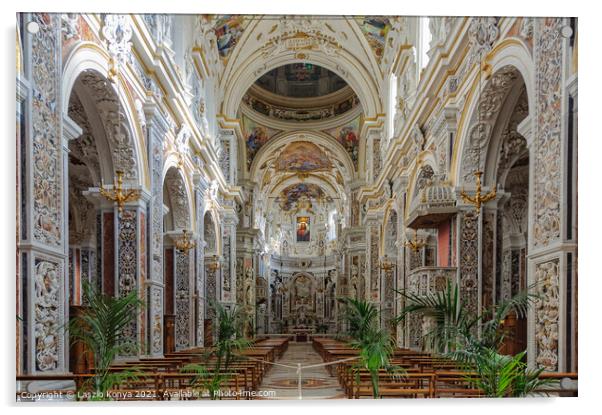 Church of the Gesù - Palermo Acrylic by Laszlo Konya