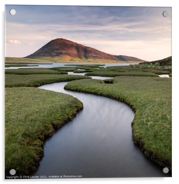 Northton sunrise, Harris Acrylic by Chris Lauder