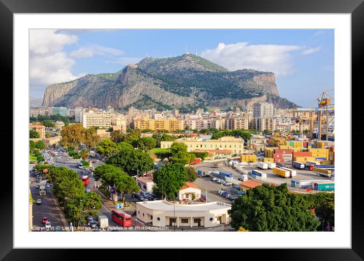 Mount Pellegrino - Palermo Framed Mounted Print by Laszlo Konya