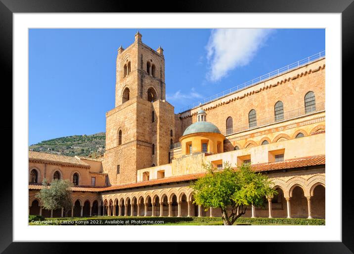 Cathedral photographed from the Abbey - Monreale Framed Mounted Print by Laszlo Konya