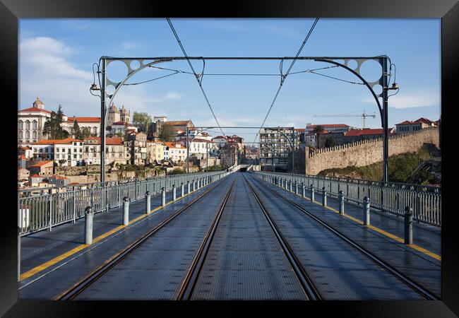 City of Porto from Dom Luis I Bridge Framed Print by Artur Bogacki