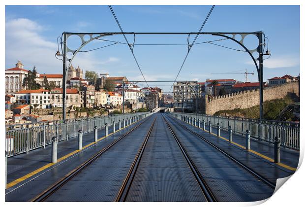City of Porto from Dom Luis I Bridge Print by Artur Bogacki