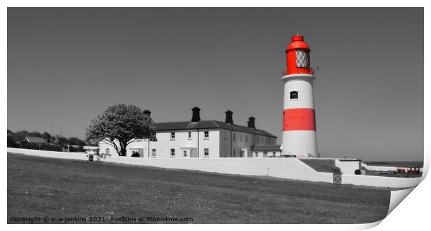 lighthouse Print by sue jenkins