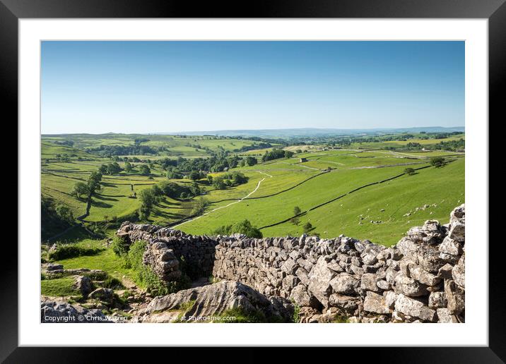 Malham Cove North Yorkshire England Framed Mounted Print by Chris Warren