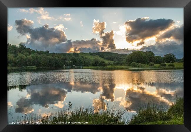 A beautiful sunset over Esthwaite Water  Framed Print by Phil Longfoot
