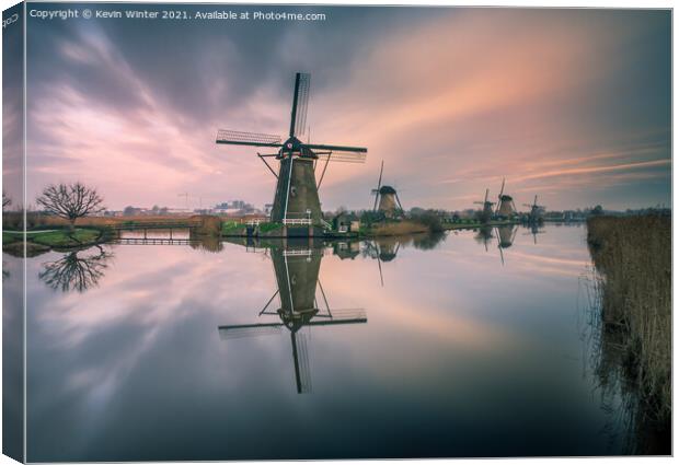 kinderdijk morning Canvas Print by Kevin Winter