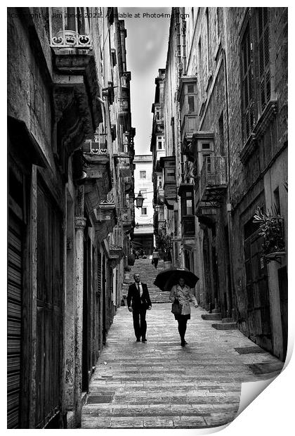 Valletta Drizzle Print by Jim Jones