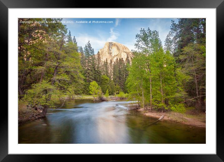 Merced River & Half Dome, Yosemite Framed Mounted Print by Colin & Linda McKie