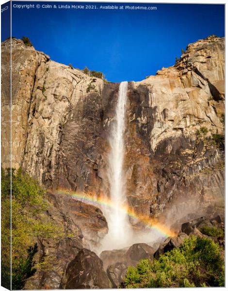 Bridalveil Fall, Yosemite Canvas Print by Colin & Linda McKie